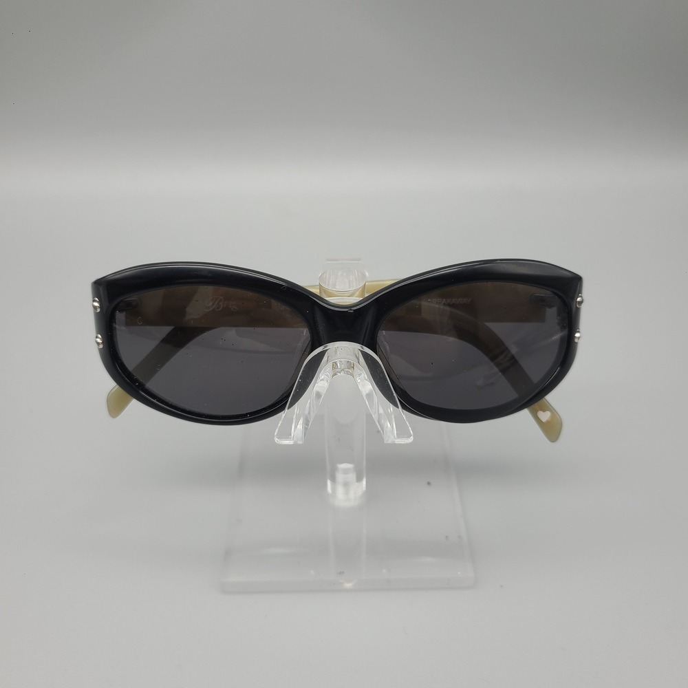 Brighton Breakaway Sunglasses Black Cream Scroll Oval Frames A10995 55-16-140